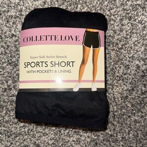 Sport Shorts With Pockets & Lining- All Black